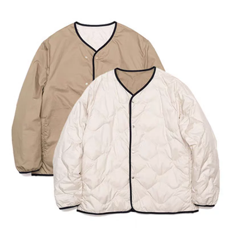 ناناميكا عكسها أسفل سترة اليابانية مزدوجة الوجهين الداخلية تانك سترة 21AW للرجال والنساء جديد