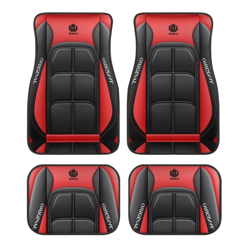 

4pcs Set Premium Polyester Car Floor Mats, Durable Interior Protection Mat All-Season Universal Car Interior Accessory