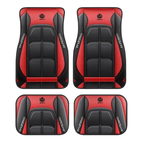 4피스 세트 프리미엄 폴리에스터 자동차 바닥 매트, 내구성 있는 실내 보호 매트 사계절 범용 자동차 실내 액세서리