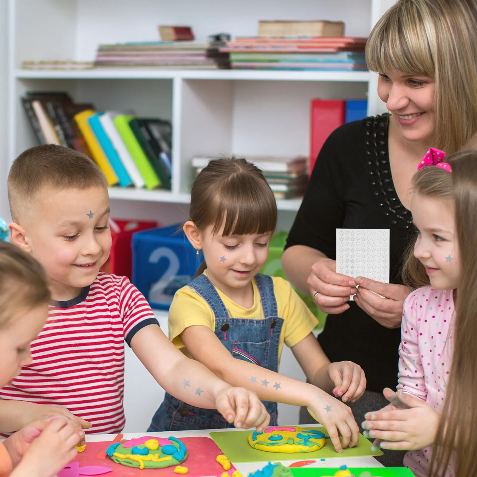 

Pentagram Stickers 10 Sheets Encourage Reward Stickers for Students Teachers Self-Adhesive Decals Classroom Decor Supplies