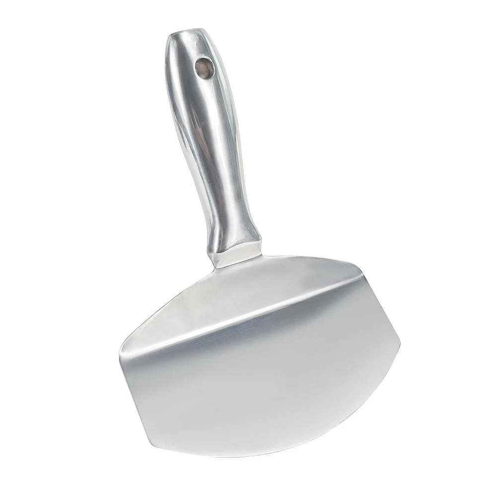 Stainless Steel Bucket Scoop Mud Scoop Arc-shape Shovel Drywall and Plaster Tool Hand Tool for Drywall Finishing