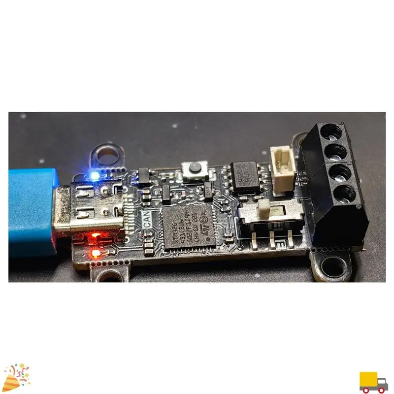 1 قطعة TYPE-C USB إلى CAN وحدة Canable SLCAN مصحح الأخطاء الأسود PCB دعم برنامج الاتصالات Python-CAN