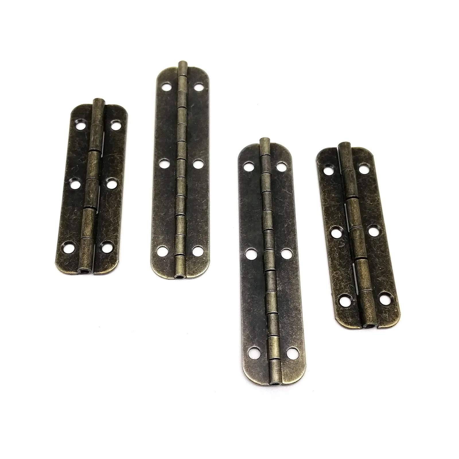 HZYUEGOU 12 Stück Antik-Messing-Bronze Vintage-Schmuckkästchen Geschenk-Wein-Holzkiste Verlängerte Lange Scharniere mit 6 Schrauben aus Eisen – Detail 3