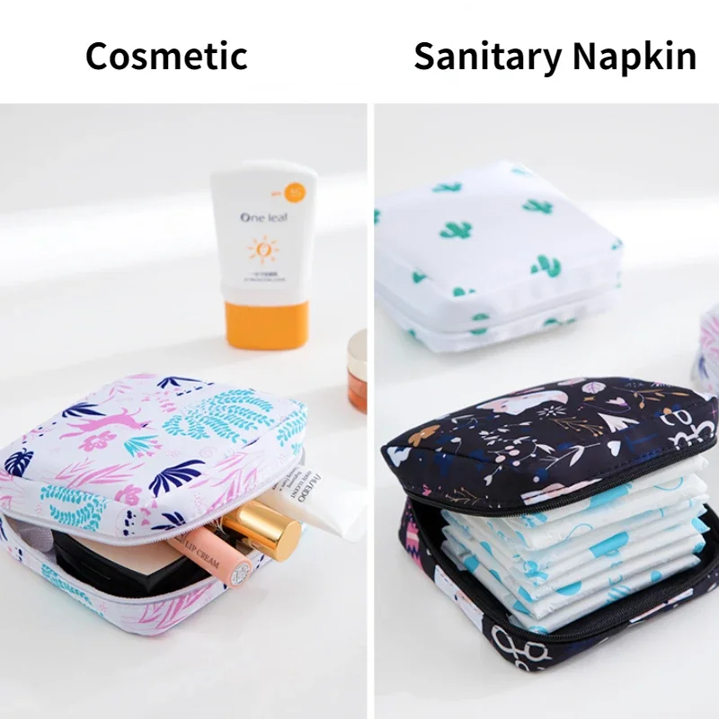 Large Capacity Women Tampon Sanitary Pad Storage Bag Portable Sanitary Napkin Organizer Women Makeup Bag Lipstick Cosmetic Pouch