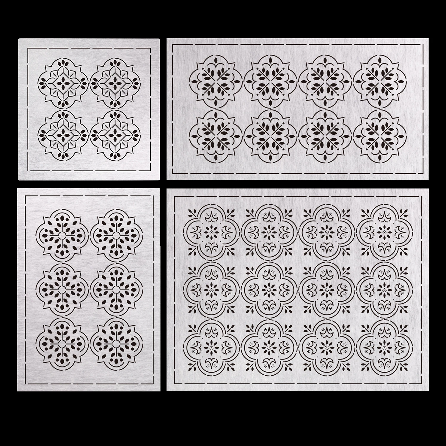 

Embroidery Template, Novice Drawing Embroidery Pattern Moroccan Flower Tile Drawing Manual DIY Quick Drawing Template