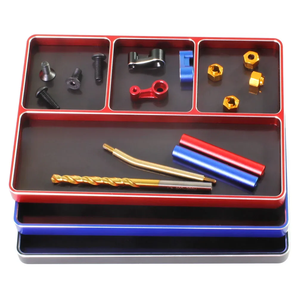 RC Auto Werkzeug Schraubenablage Platte Mutternbox mit Magnet für TRX4 SCX10 HSP 94111 94123 WLTOYS 144001 Tamiya TT02 Arrma Kraton Typhon – Detail 7