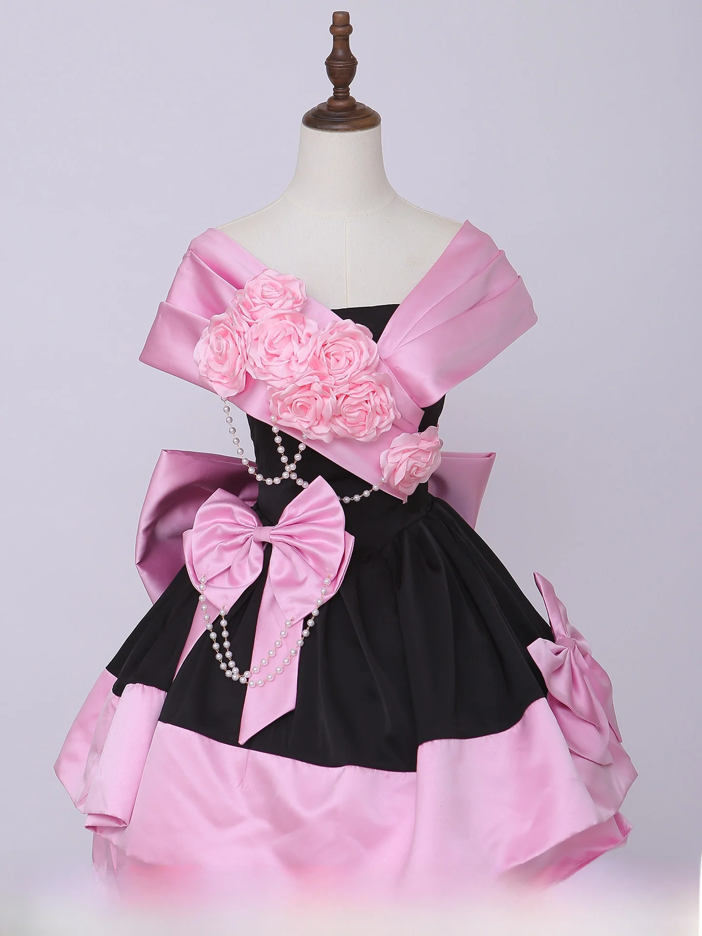 

Princ Sle One oulder Lolita Evening Dr Women's Small Size Box Rose Birthday Par Adult Ceremony Sweet Bridesmaid D...