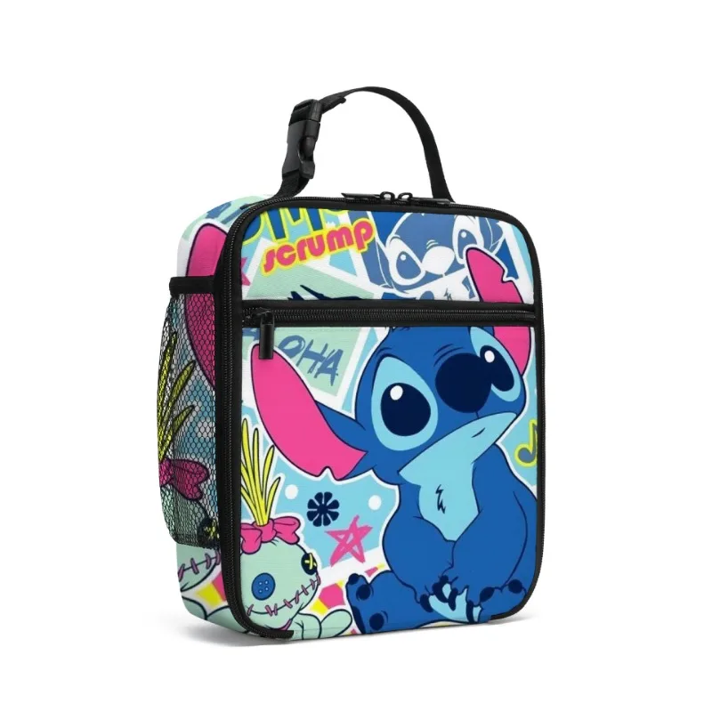 Disney Lilo e Ponto Lunch Bag, Figura Anime, Sacos Isolados Lunch Box, Saco de Piquenique Portátil, Desenhos Animados Do Estudante, Bolsa Kawaii