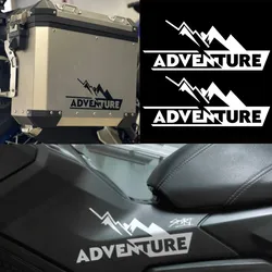 Motorcycle Luggage Side Tail Top Aluminum Case Box Stickers ADV Adventure Decals