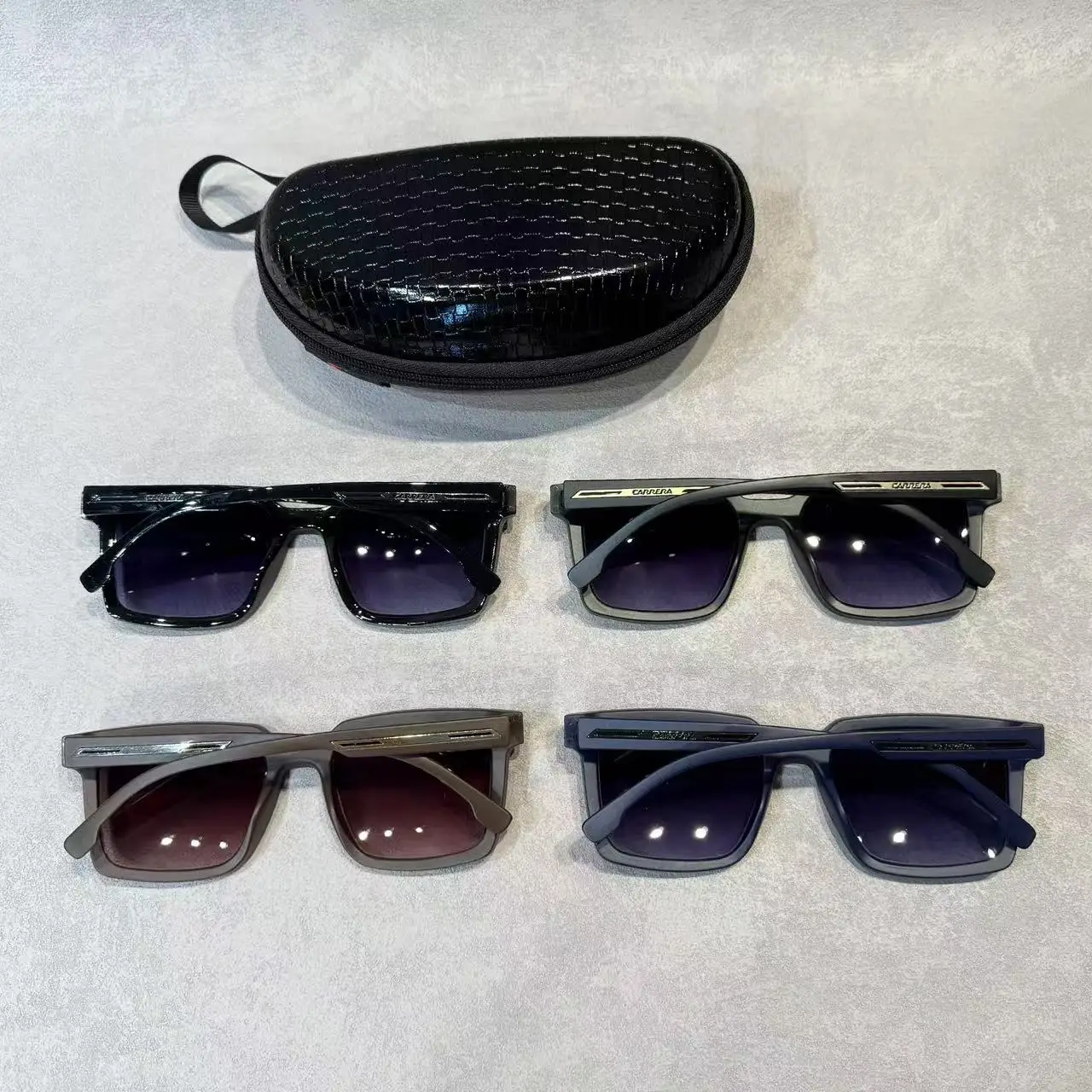 جديد كاريرا الرجال العلامة التجارية النظارات الشمسية خمر نظارات شمسية الرجال النساء كبيرة مربع كبير الحجم الملونة في الهواء الطلق الرياضة القيادة نظارات 8909