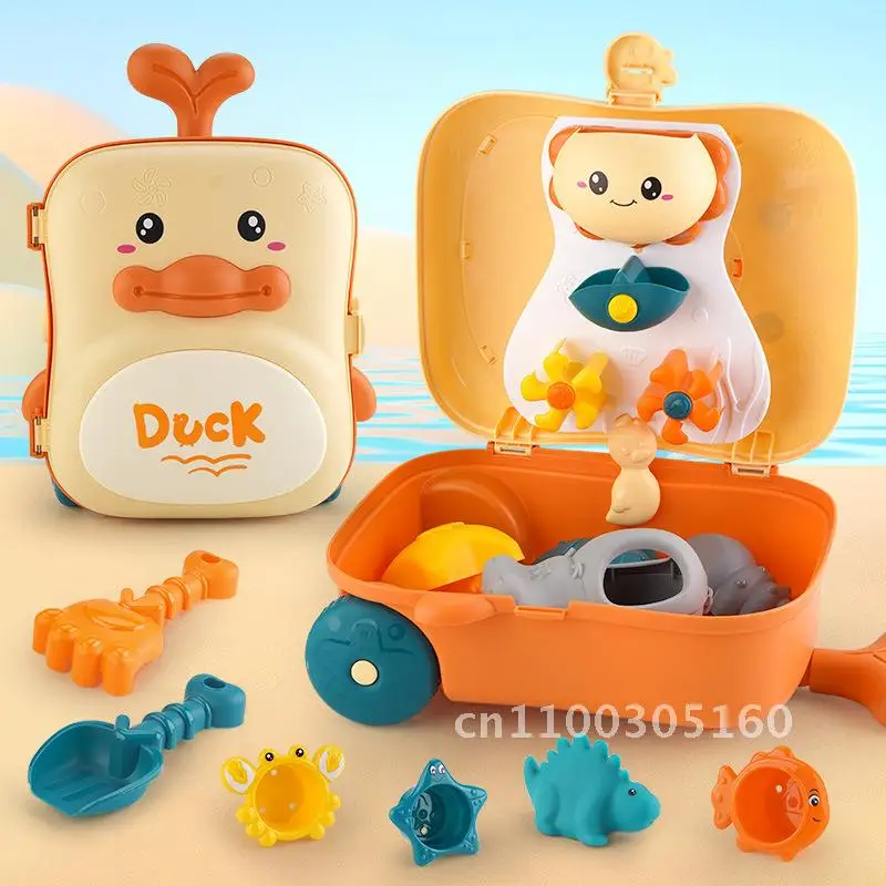 Brinquedos de praia para banho de bebê, conjunto completo de terno, balde de praia, carro, escavação de areia, ferramentas de areia