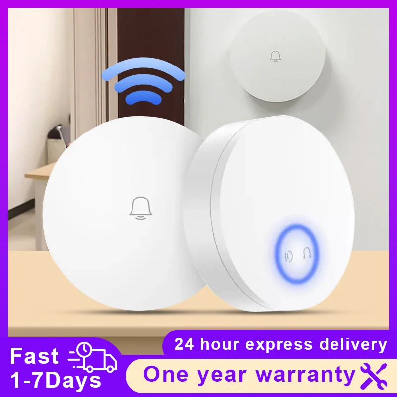 Mijia-ワイヤレスドアベル,自動生成,バッテリーなし,防水,基本バージョン,Mijiaアプリケーションに接続