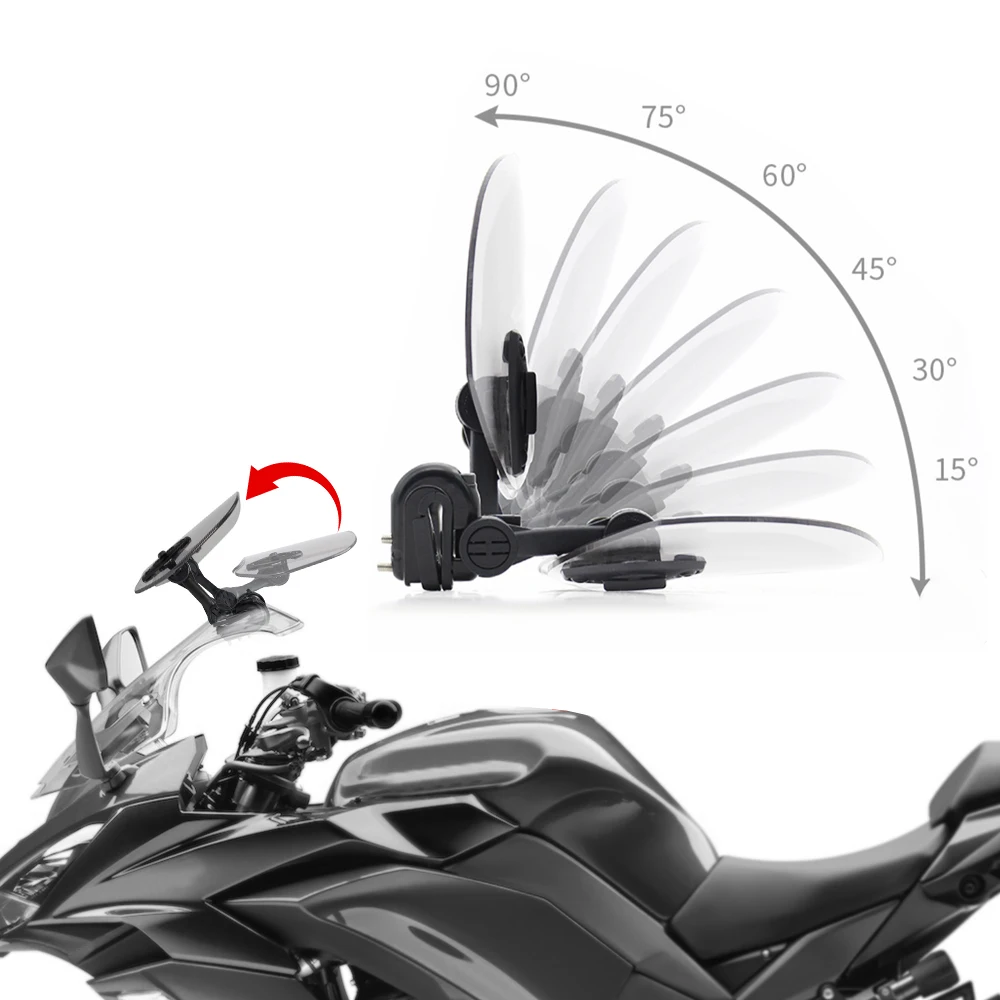 Motorcycle Windshield Extension Spoiler Windscreen Air Deflector For Suzuki VS 600 800 DL650 DL1000 DL250 V-STROM 650 1000 XT