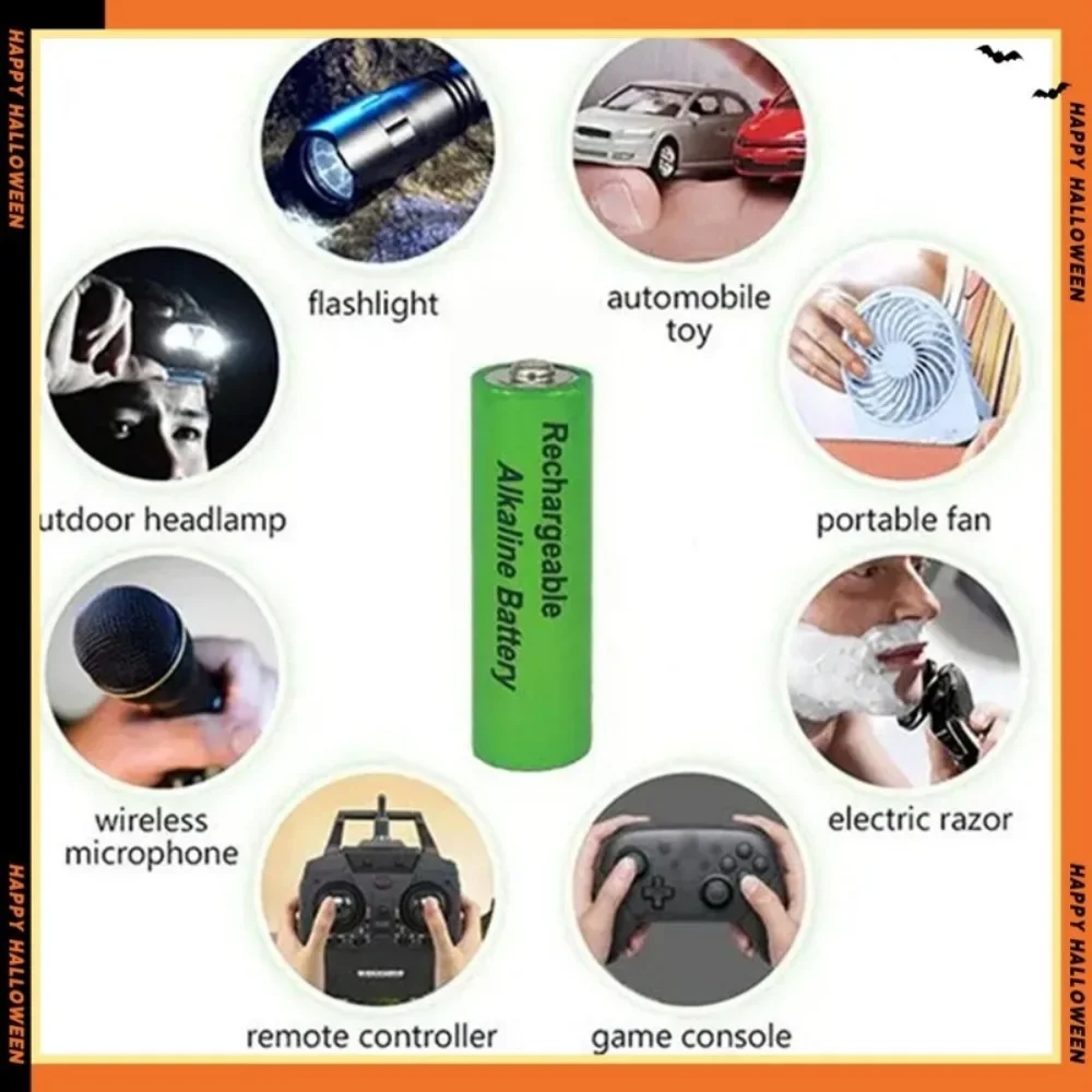 1.5V AA Rechargeable Battery 4800mAh AA Alkaline for Flashlight Mouse Clock Remote Control etc + Charger