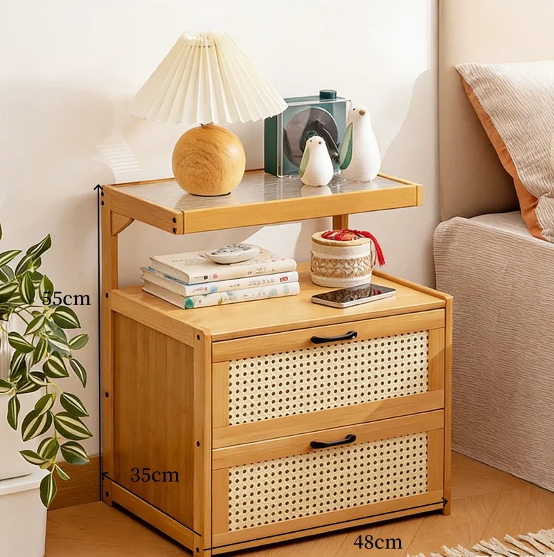 

*New Simple Bedside Table Small Household Ultra-narrow Bedside Storage Cabinet Household Bedside Table Sofa Side Cabinet