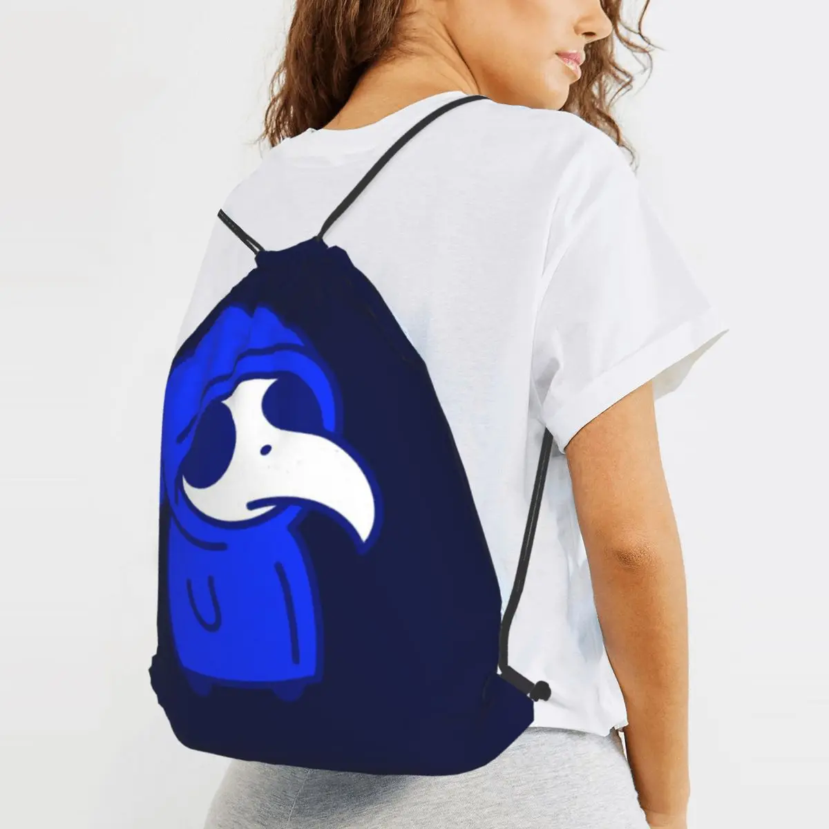 Little Baby Plague Doctor Backpacks Multi-function Drawstring Bags Shoes Bag Book Bags for Travel Students