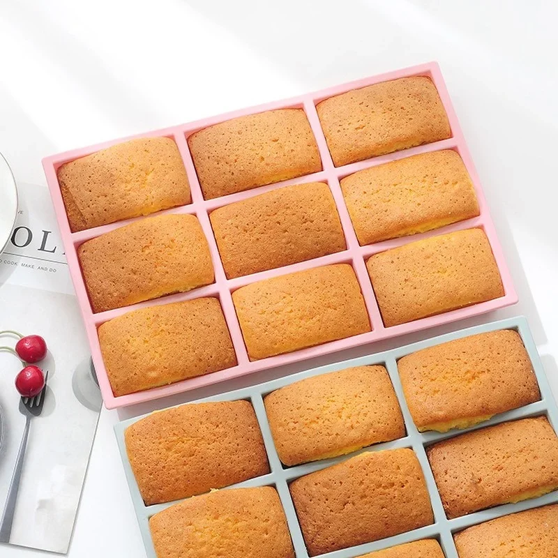 Muffin Cake Mold Mini NonStick Square Cake Pans Silicone Bread Toast Mould Bread Meatloaf Cornbread Brownie Molds Making
