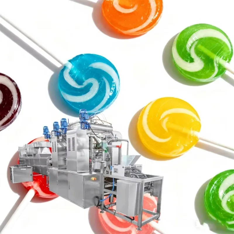 Customized Candy industry automatic molding hard candy forming machine fruit flat lollipop production line