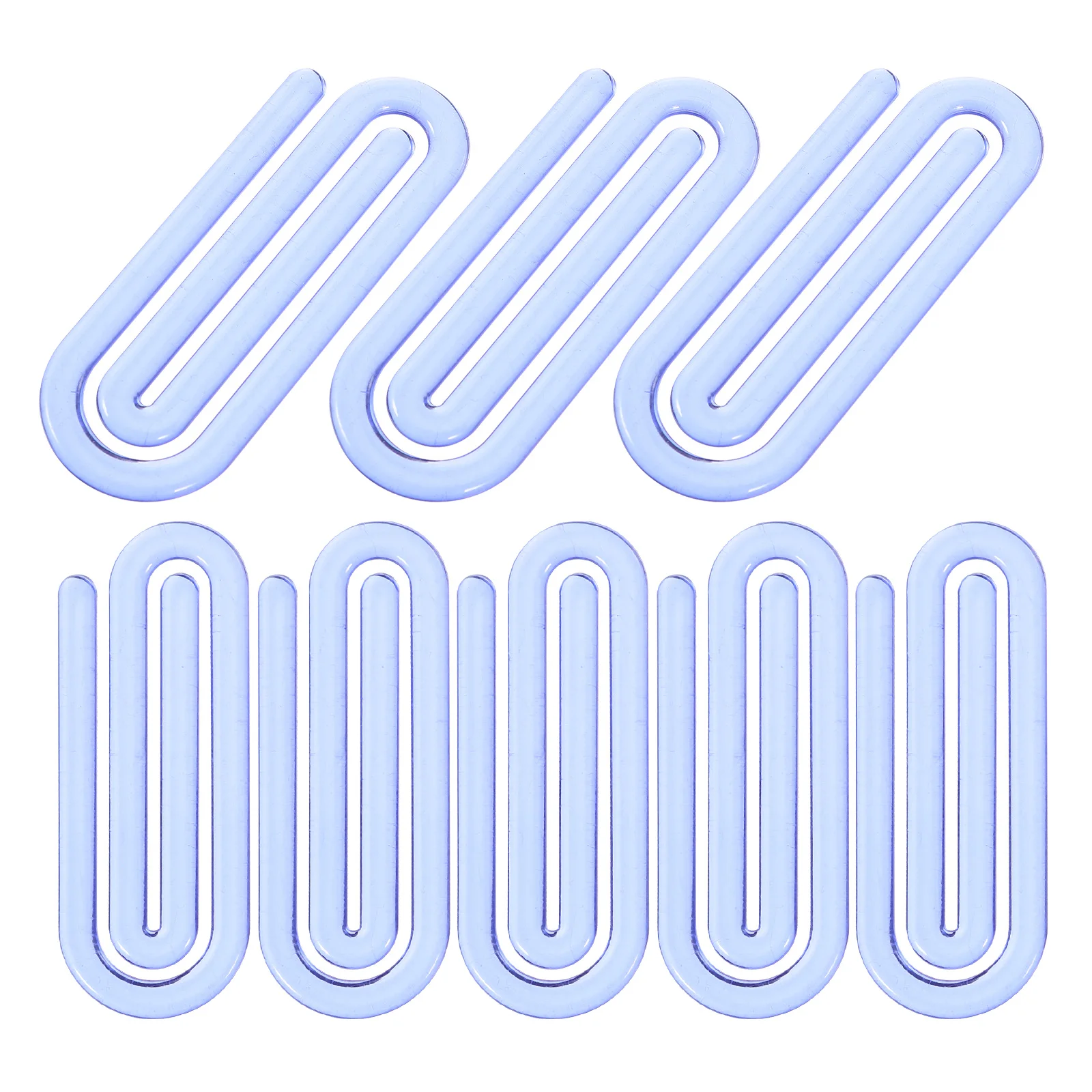 

60pcs Small Blue Plastic Paper File Document Office Binder Clips Creative Shaped Memo Clips For Notes Photos Business Cards