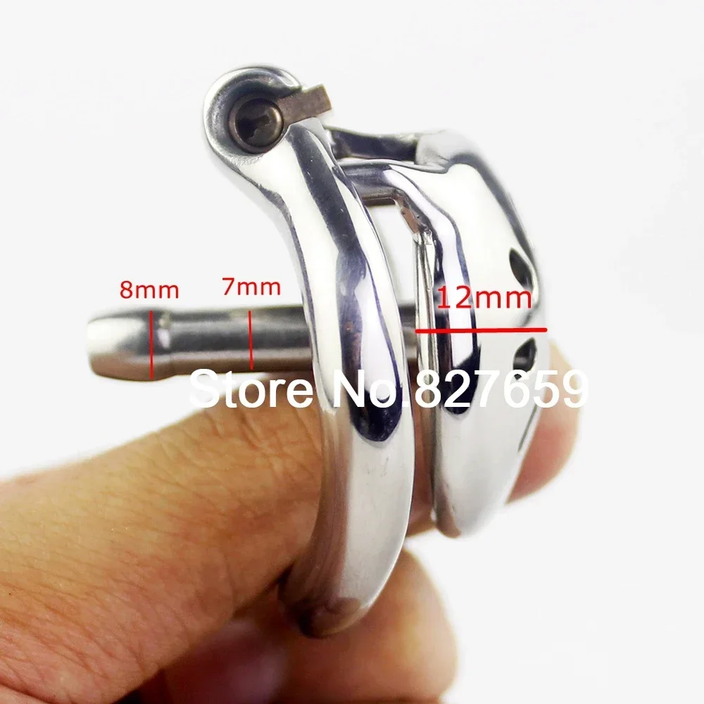 Super Small Male Chastity Devices Stainless Steel Cock Cage with Non Removable Urethral Catheter Sex Toys for Men Penis Lock