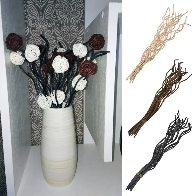 40pcs Wavy Aroma Rattan Sticks Reed Diffuser Sticks Exquisite Diffuser Rattan Home Office Portable Plant Fragrance Craft