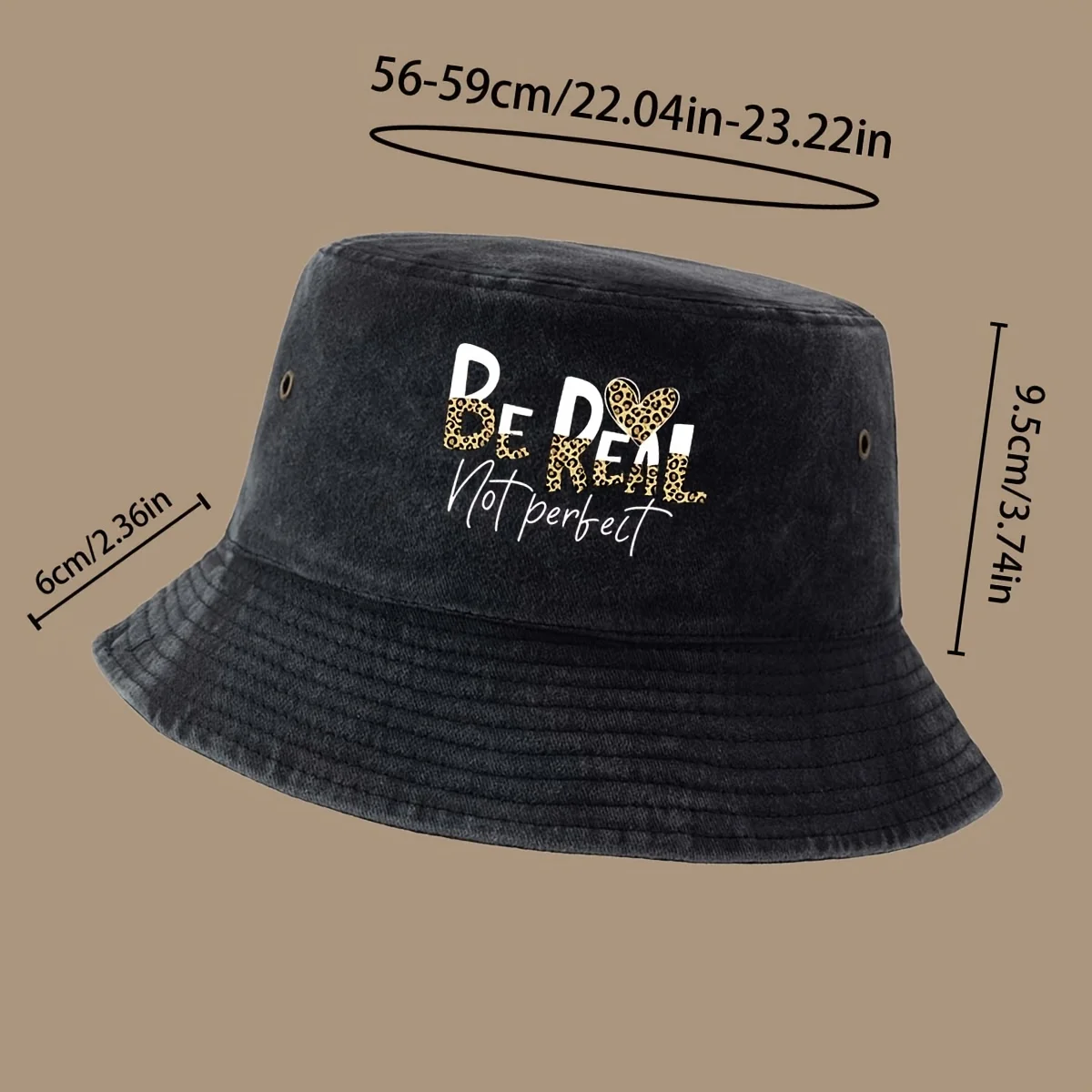 BE REAL Pattern Fisherman Hat Comfortable Casual Cap Unisex High Quality Bucket Hat Trendy Trough Hat Easy Lightweight Fishing H