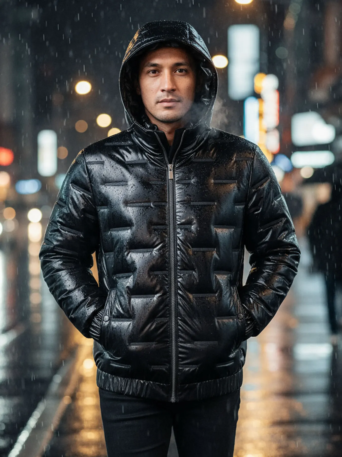 

Men's Winter Hooded Casual Cotton Jacket Suitable for Outdoor Sports and Leisure Wear, Windproof, Warm and Thickened Jacket