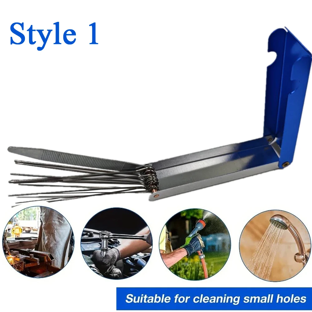 13/10Pcs Düsenreiniger Gas Schweißen Löten Schneidbrenner Spitzenreiniger 0,6mm-1,3mm Gitarre Mutter Nadelfeilen Düsen Jet – Detail 2