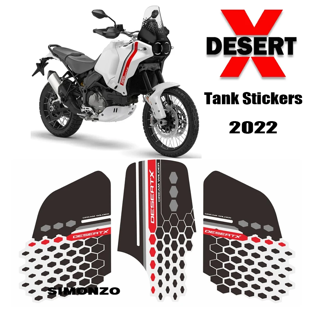 

For Ducati Desert X Motorcycle Sticker Fuel Tank Pad Desert X Fuel Tank Protection Sticker DESERT X 2022 Tank Sticker