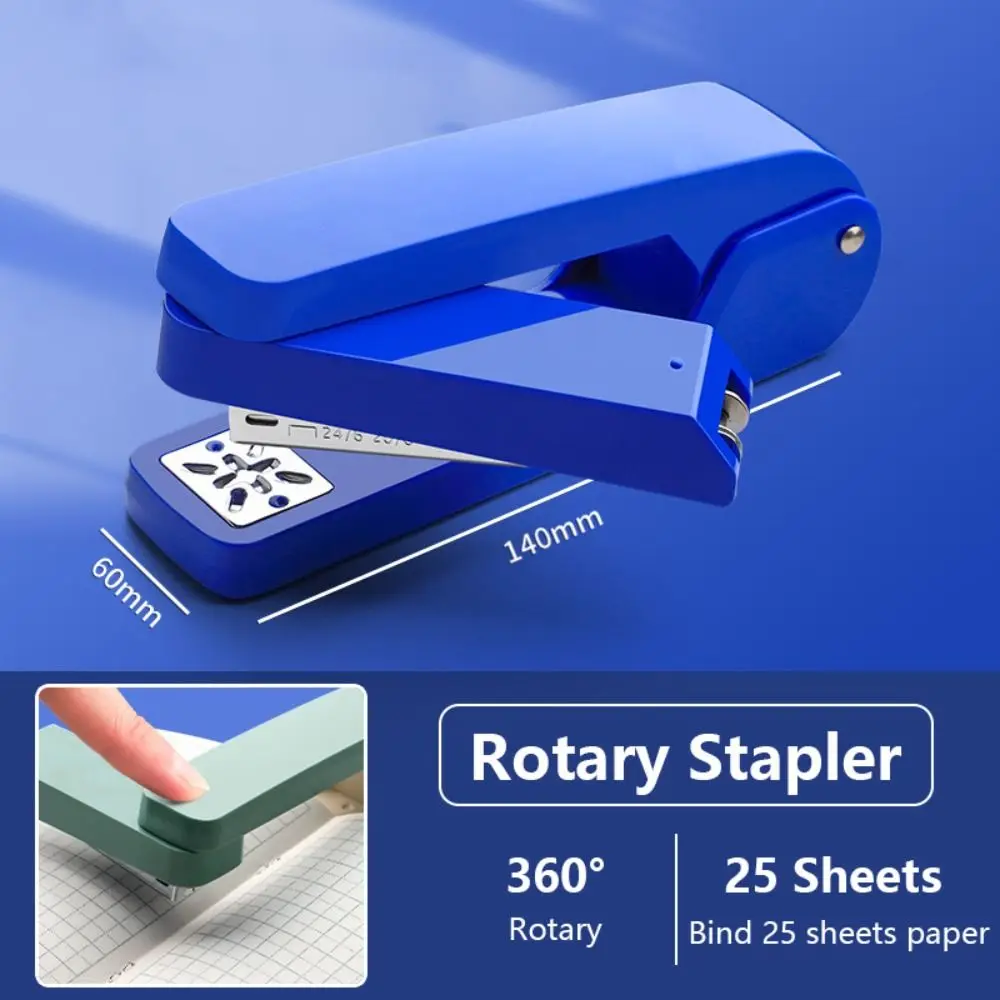 

Use 24/6 Staples Stapler Heavy Duty Effortless Long Stapler Multifunction 360 Degree Rotary Bookbinding Machine School Office