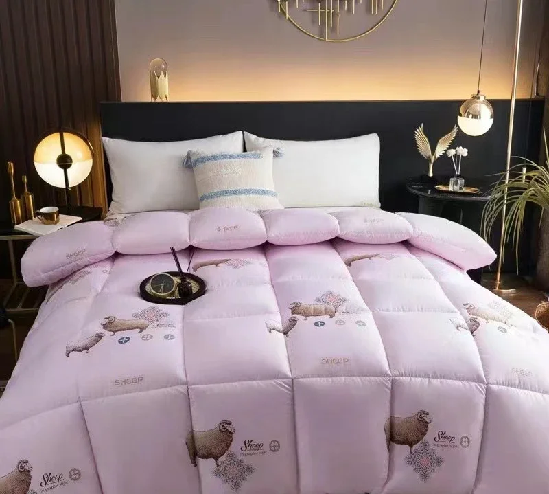 

Wool quilt thickened warm cashmere quilt wool duvet core camel hair duvet gift quilt