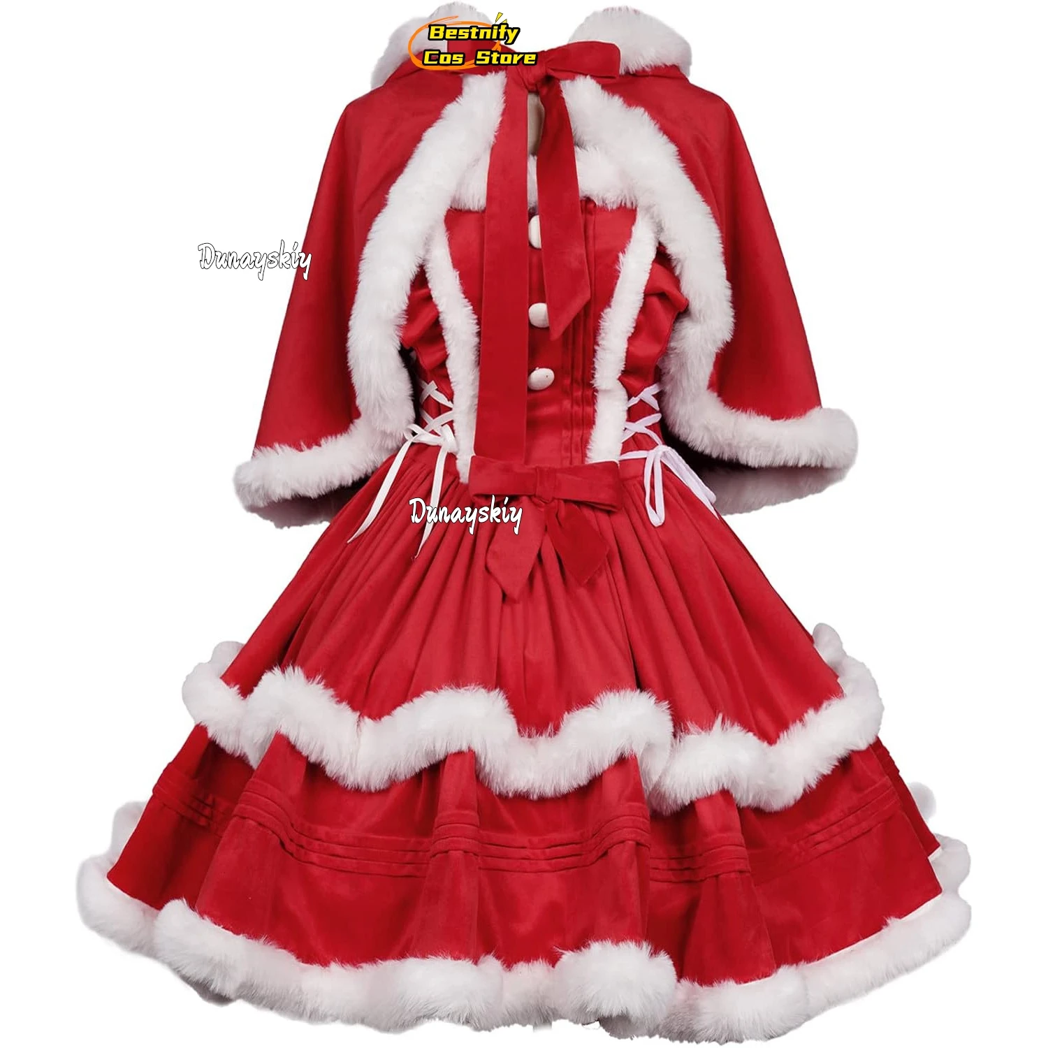 Christmas Skirt COSPLAY Dress Christmas Little Red Riding Hood Dress Strap Skirt with Small Shawl Sexy Bunny Girl