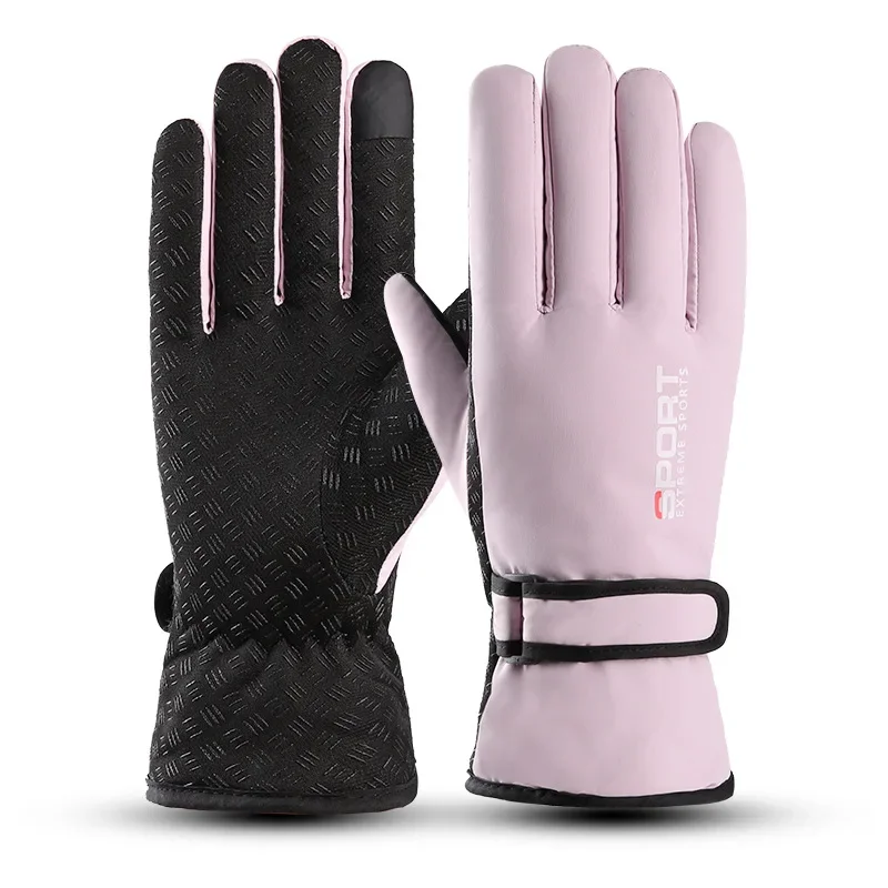 Guantes de invierno 2024 para mujer, guantes de esquí para ciclismo al aire libre, guantes de trabajo de invierno gruesos, cálidos, impermeables, a prueba de viento y pantalla táctil