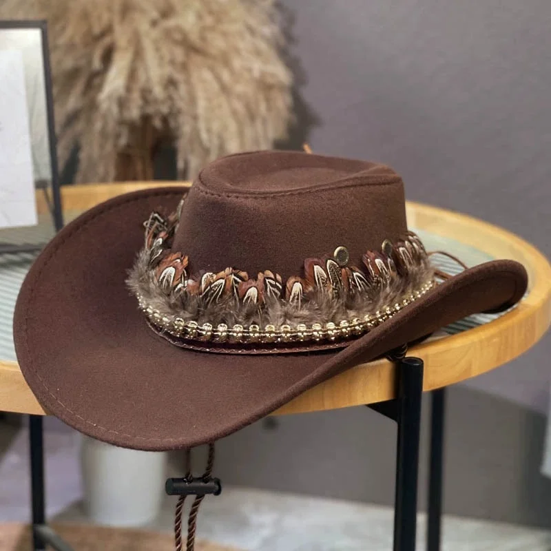 Men's Fashionable Outdoor Western Cowboy Hats, Travel Sun Protection Hats, Elegant Rider Hats, Comfortable Jazz Hats