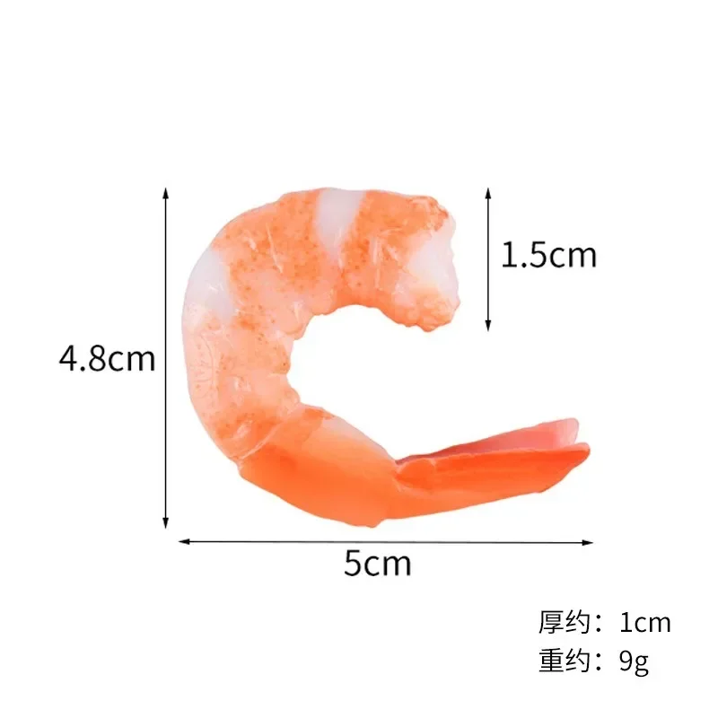 New Creative Imitation Shrimp Meat Key Chains Food Keychain for Women Bag Pendant Novelty Funny Scene Decoration Funky Model