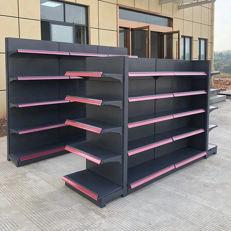 custom.Equipment Rack Shelving Gondola Metal Display Grocery Store Non Used Shopping Supermarket Shelves Rack