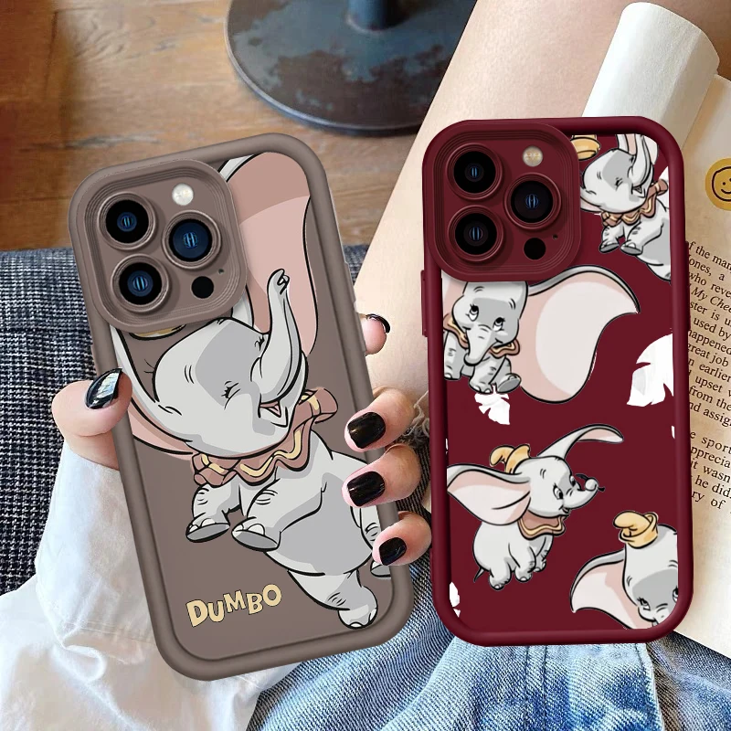 Disney Cartoon Dumbo Eye Ladder For Apple iPhone 15 14 13 12 11 XS XR X Pro Max Plus Funda Phone Case