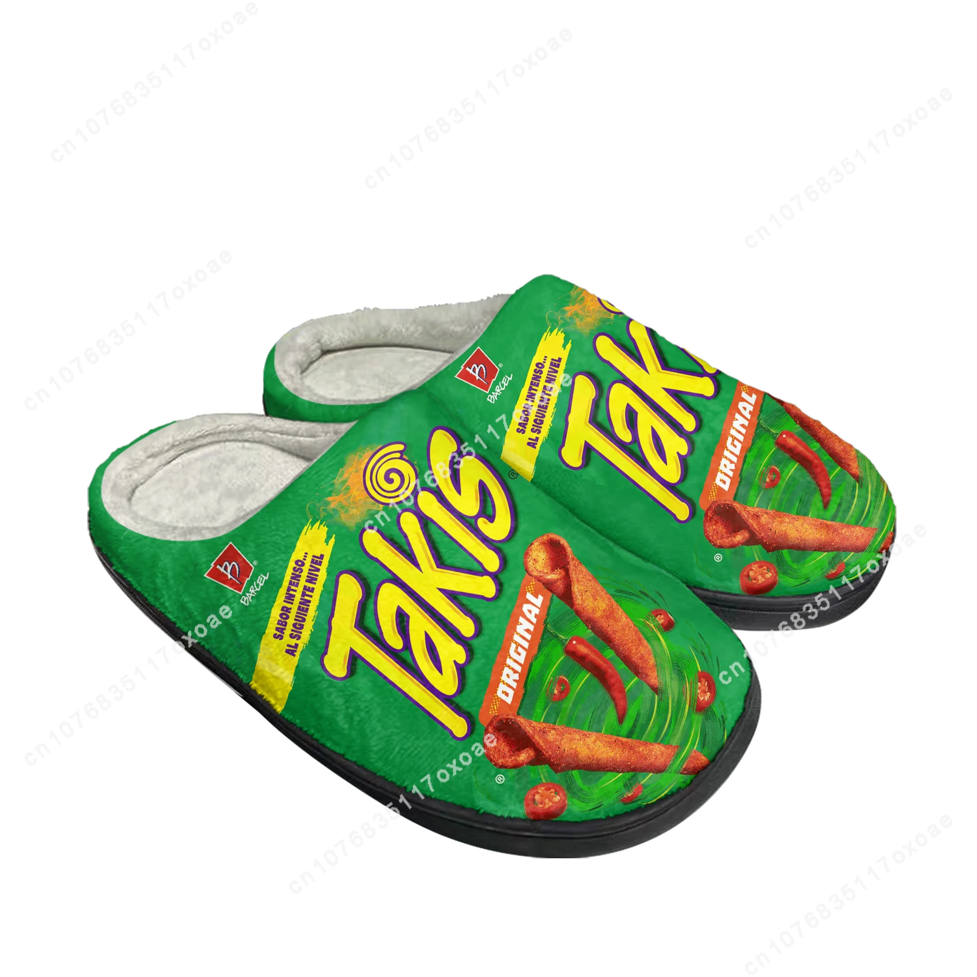 Funny Chips Takis Food Snack Home Cotton Slippers Mens Womens Plush Bedroom Casual Keep Warm Shoes Thermal Slipper Custom Shoe