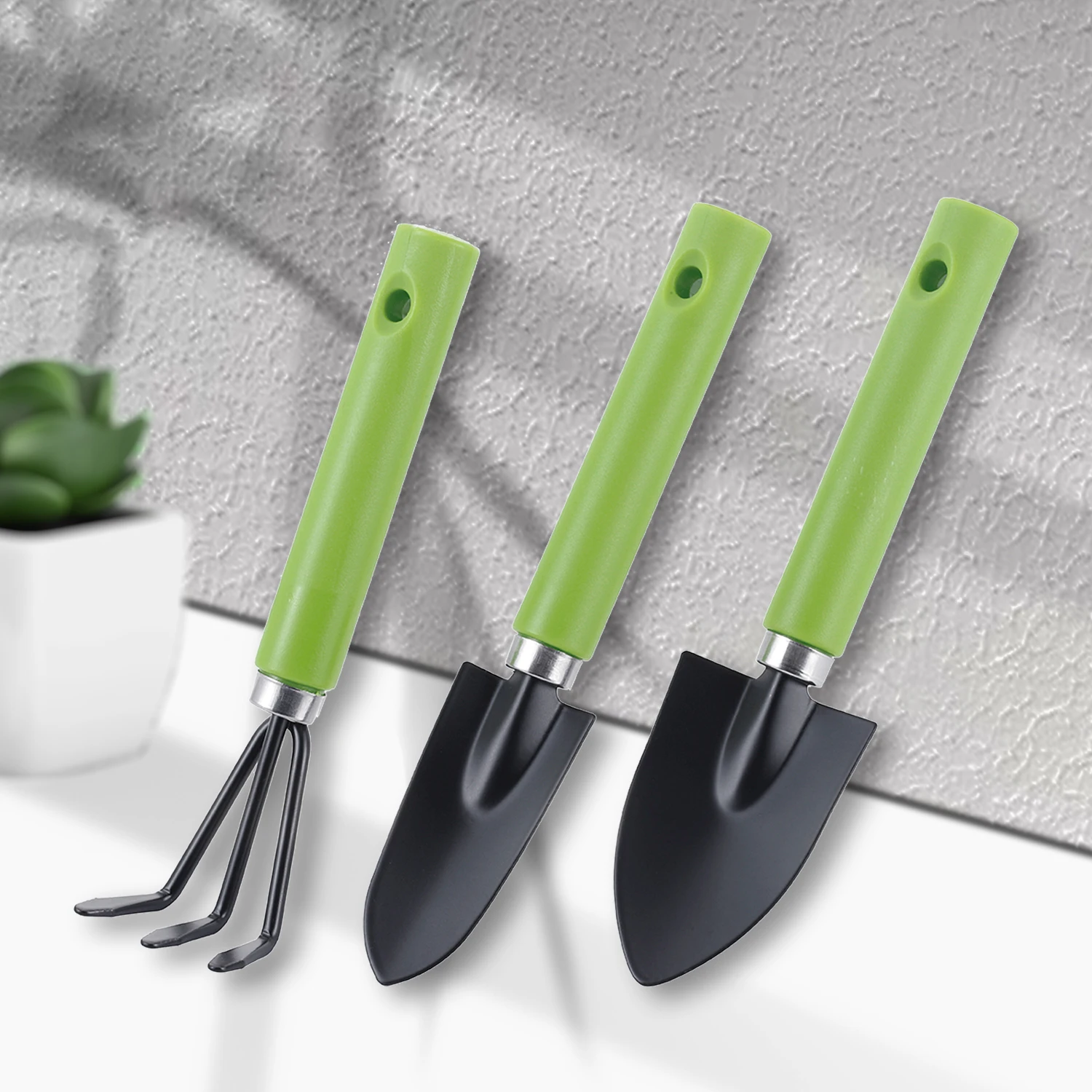 3Pcs/Set Mini Gardening Shovel Gadgets For Plant Flower Pot Cactus Vegetables Planting Digging Weeding Small Plants Garden Tool