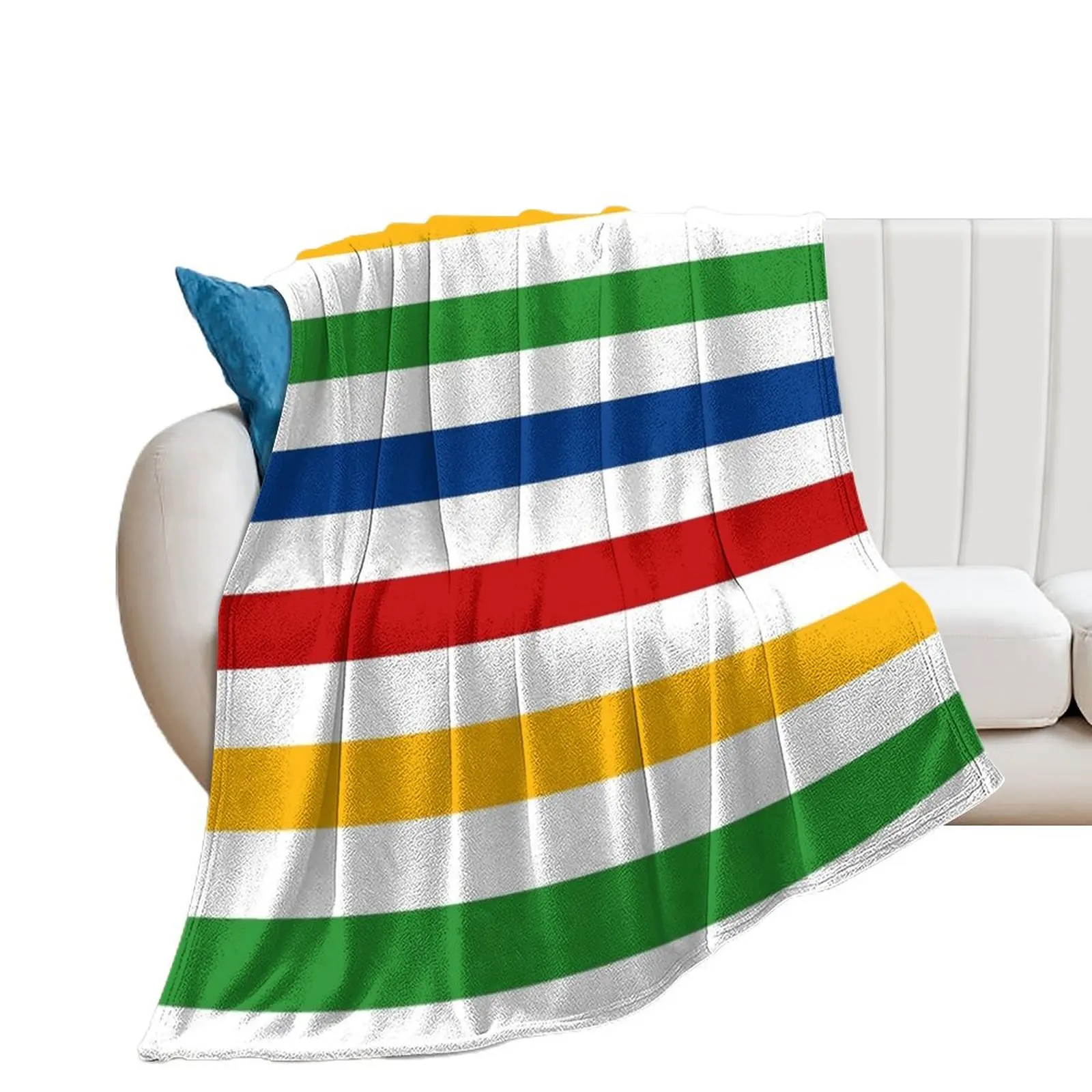 

Classic Colour Stripes Throw Blanket Sofa Quilt Picnic Decorative Throw Blankets