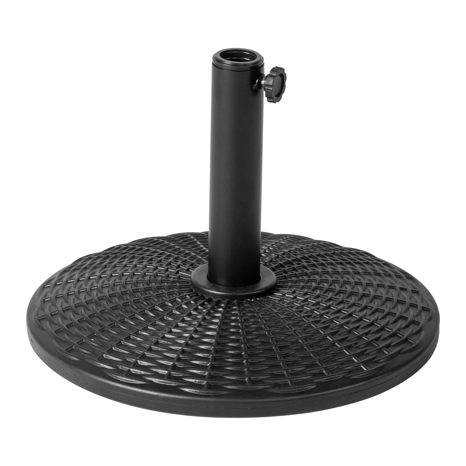 

17.72 X 17.72 X 12.99 in Plastic Patio Umbrella Injection Base Rattan Pattern