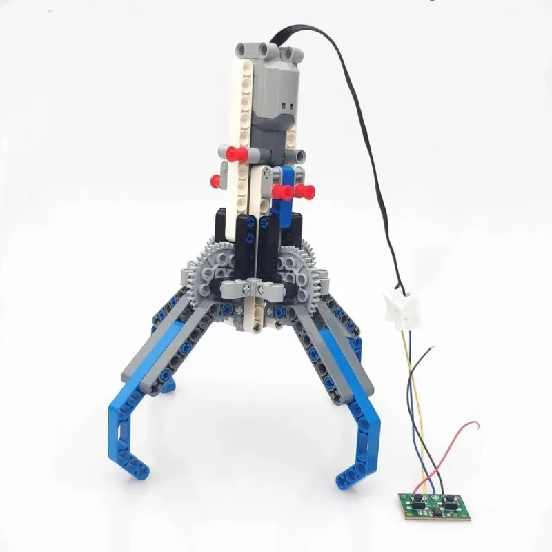 4 Fingers Manipulator Claw Grab Hook Compatible Lego Robot Grippers Turbine Building Block for Robot Arm Electric Claw Grappling