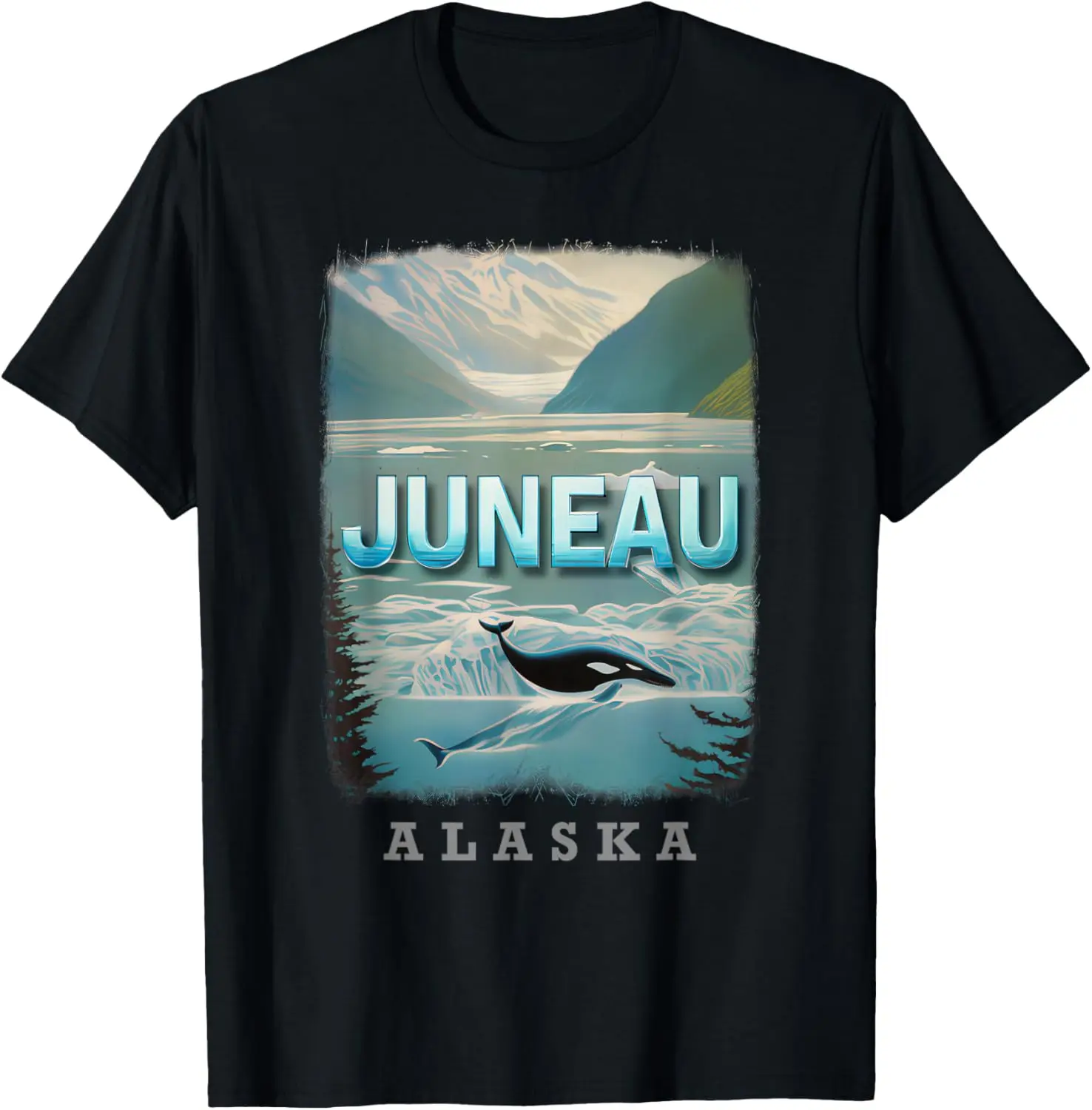 تي شيرت Juneau Alaska AK Glacier Majesty SD102