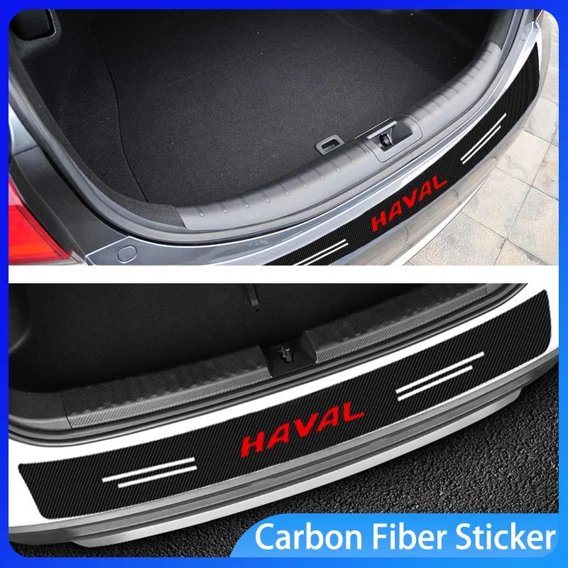 

Carbon Fiber Car Rear Bumper Trunk Guard Protected Sticker for Haval H6 M6 H2S H4 H7 H5 H8 H9 H1 F5 F7X F7 Car Accessories