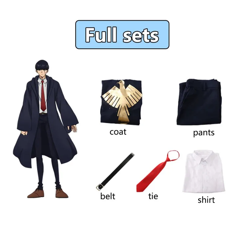 Anime Magic and Muscles Lemon Irvine Cosplay Costume Wig Mashle Uniform Halloween Costumes for Men Womens;3'v,6.h;8'