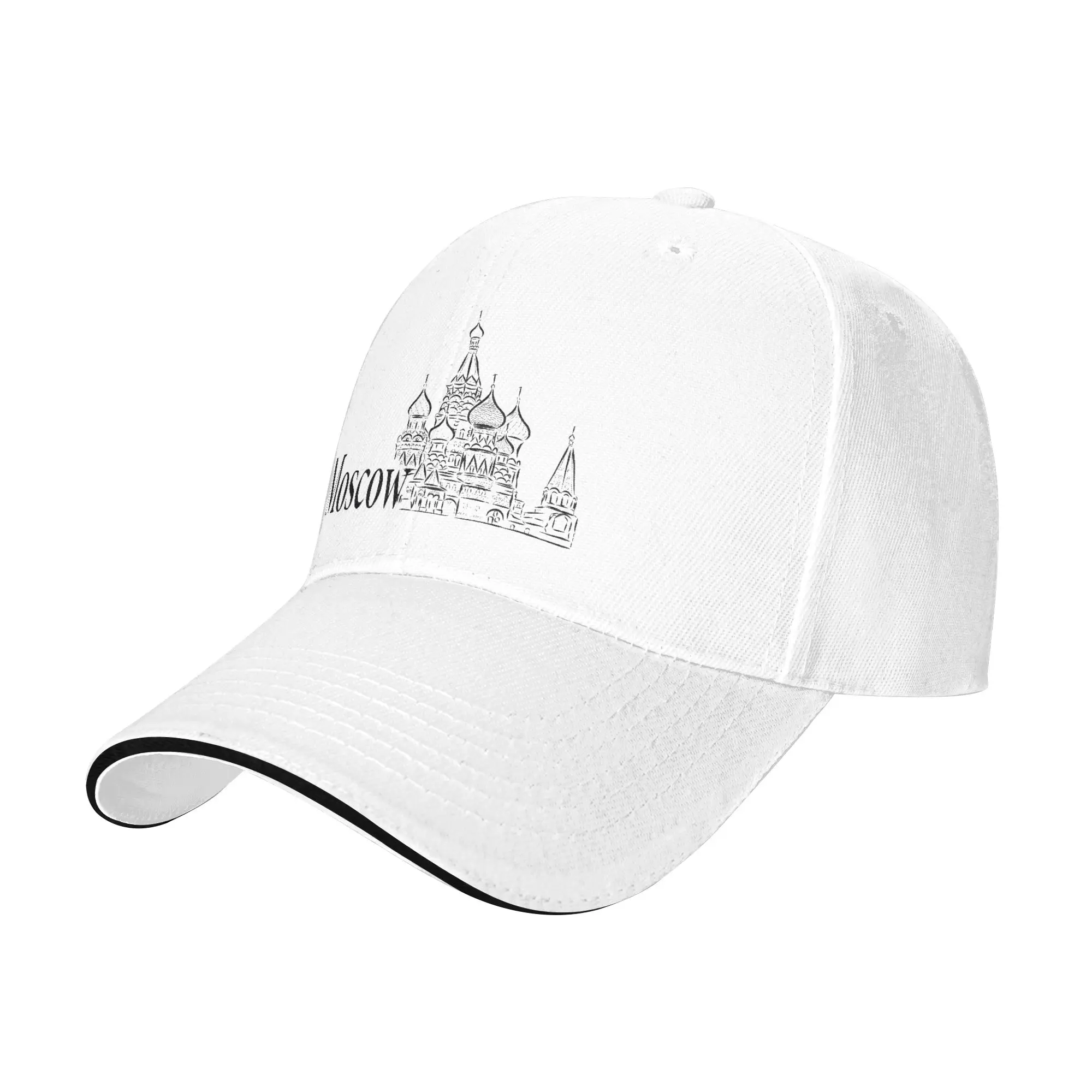 Moscow Kremlin Skylines Russia Sandwich Baseball Caps Retro Cityscape Travel for Men Women Polyester Headwear Sport Adult Hat
