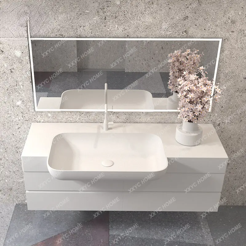 

Edge Embedded Front Convex Half Throw Hand Washing Washbasin Cabinet Bathroom Bathroom Cabinet