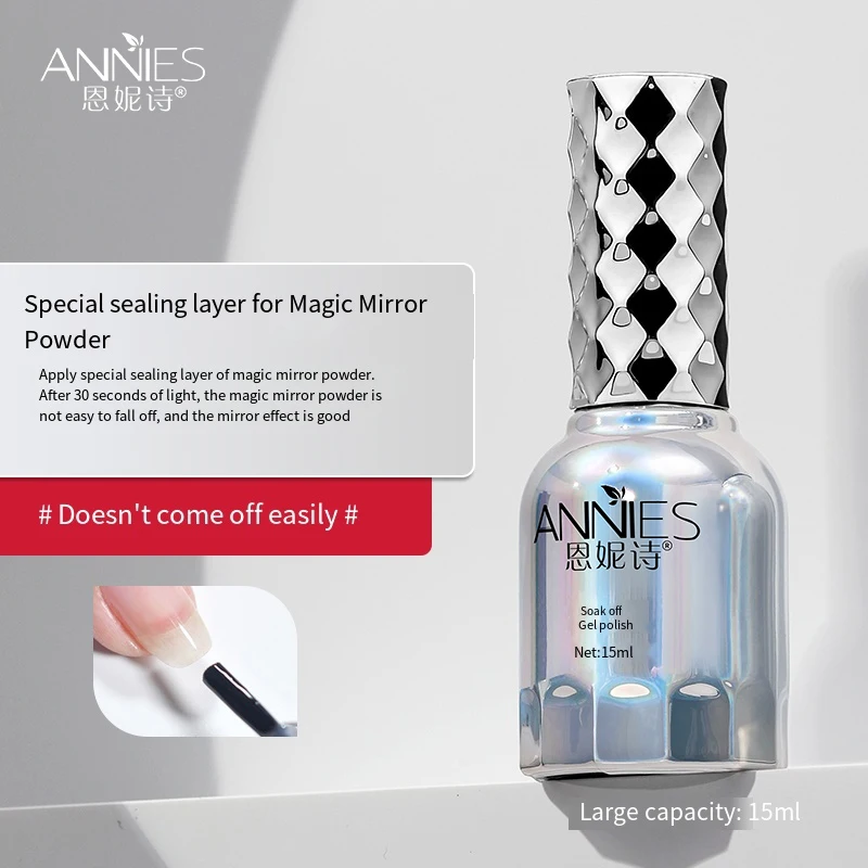 couche de finition en Gel mat, finition mate résistante à la poudre de 15ml pour la peinture en poudre chromée de détail, Gel UV longue durée pour Nail Art, bricolage