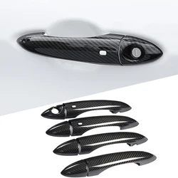 Car Side Door Handle Decoration Cover with Smart Keyhole for Alfa Romeo Giulia 952 Stelvio 949 2017-2022 Exterior Accessories