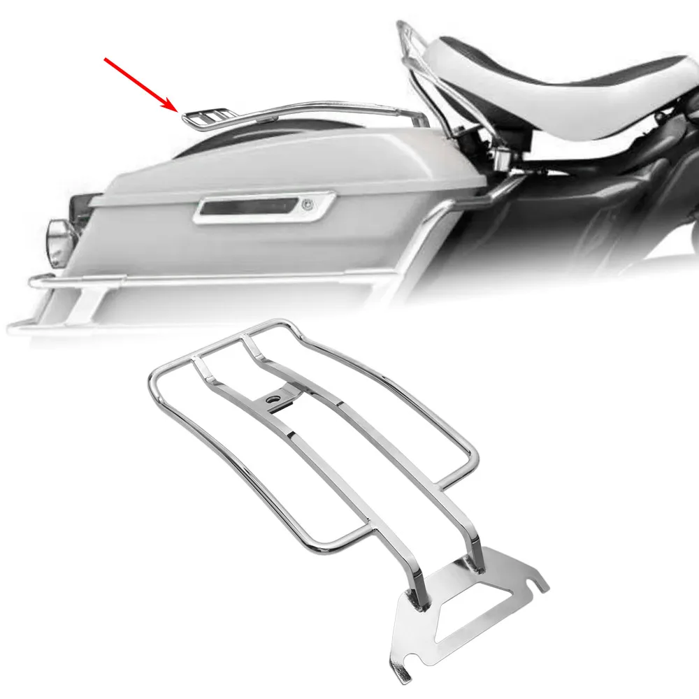 

Motorcycle Luggage Rack Chrome Solo Seat Rear Fender Rack Luggage For Harley Road King Electra Road Glide FLHR FLHTC FLHT 98-06